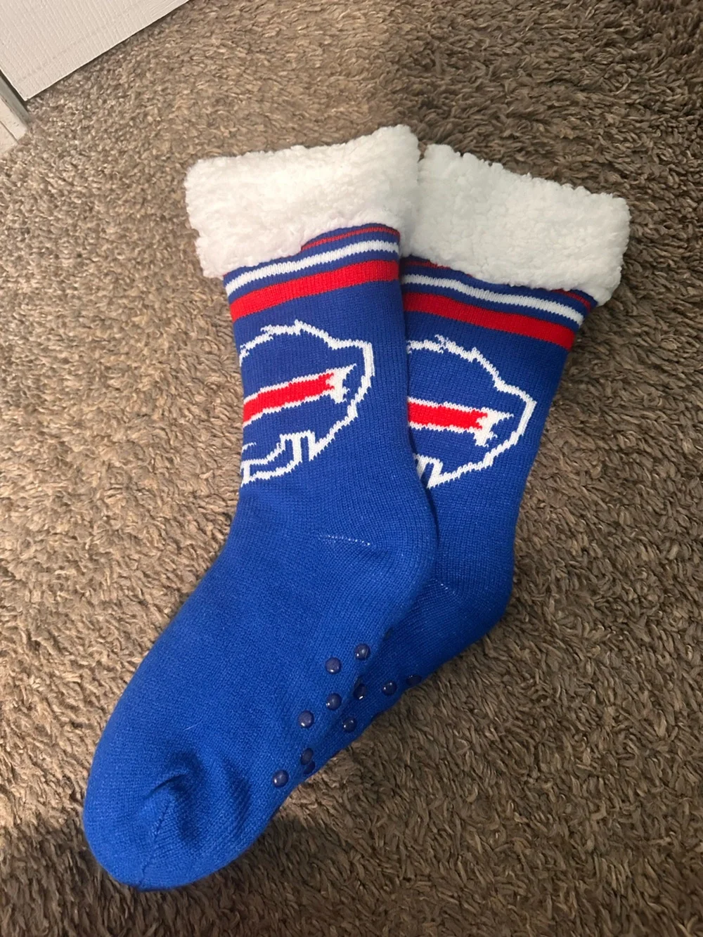Buffalo Bills fuzzy socks